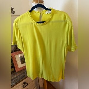 Kate Spade Yellow Green Blouse Size L-XL